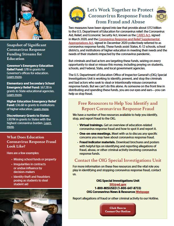 Federal OIG Special Investigations Unit - COVID-19 Funding